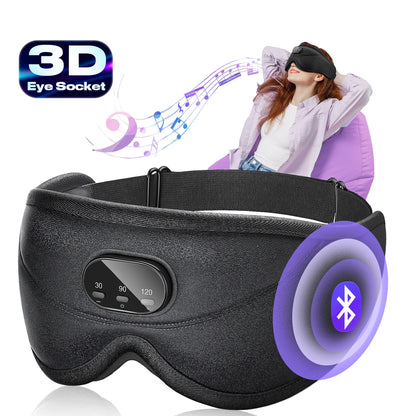 3D Bluetooth Sleeping Mask Headphones Eye Mask Comfortable Wireless Music Sleep Mask Noise Reduction Blackout Sleeping Mask